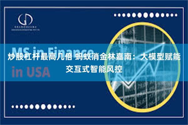 炒股杠杆最高几倍 蚂蚁消金林嘉南：大模型赋能交互式智能风控